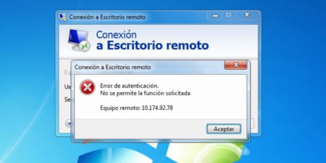 Como solucionar Error de autenticación. No se permite la función